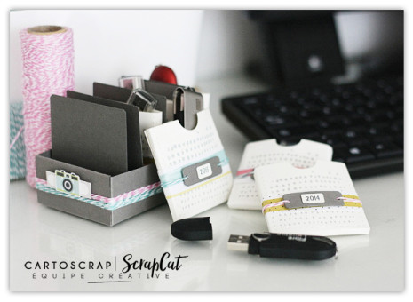 Pas-à-pas de ScrapCat  : Rangement pour clés USB !